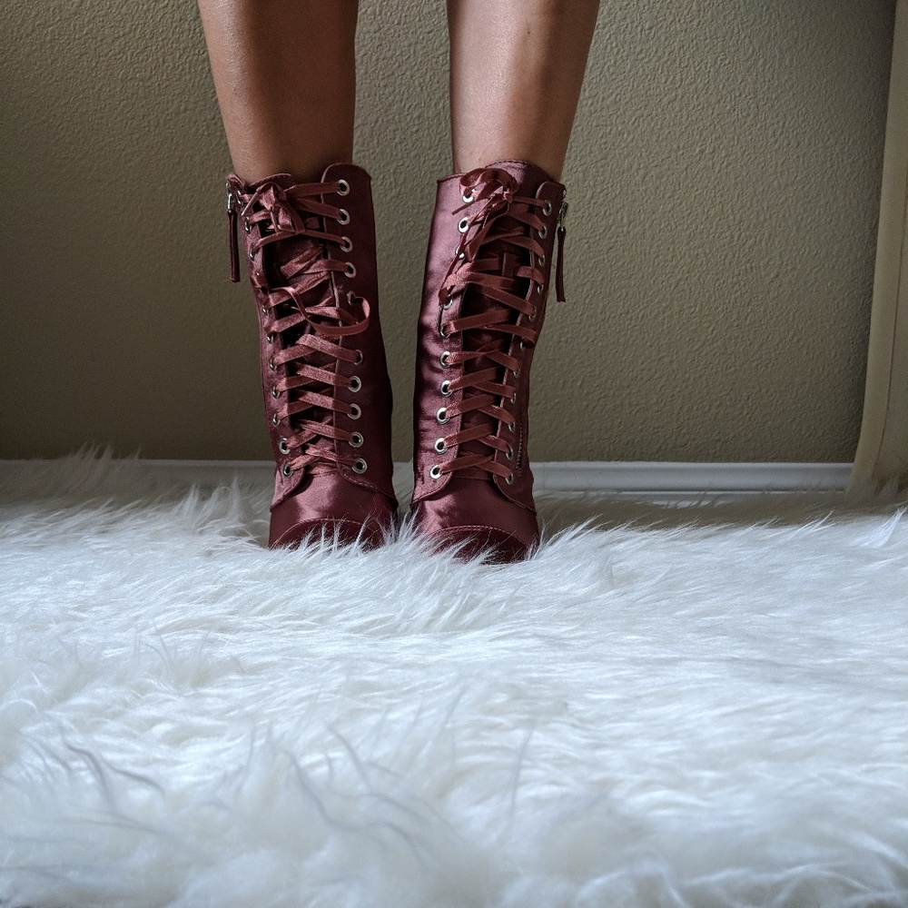 🎉 Last 1 🎉 Lace Up Ankle Booties - Picture 2 of 6